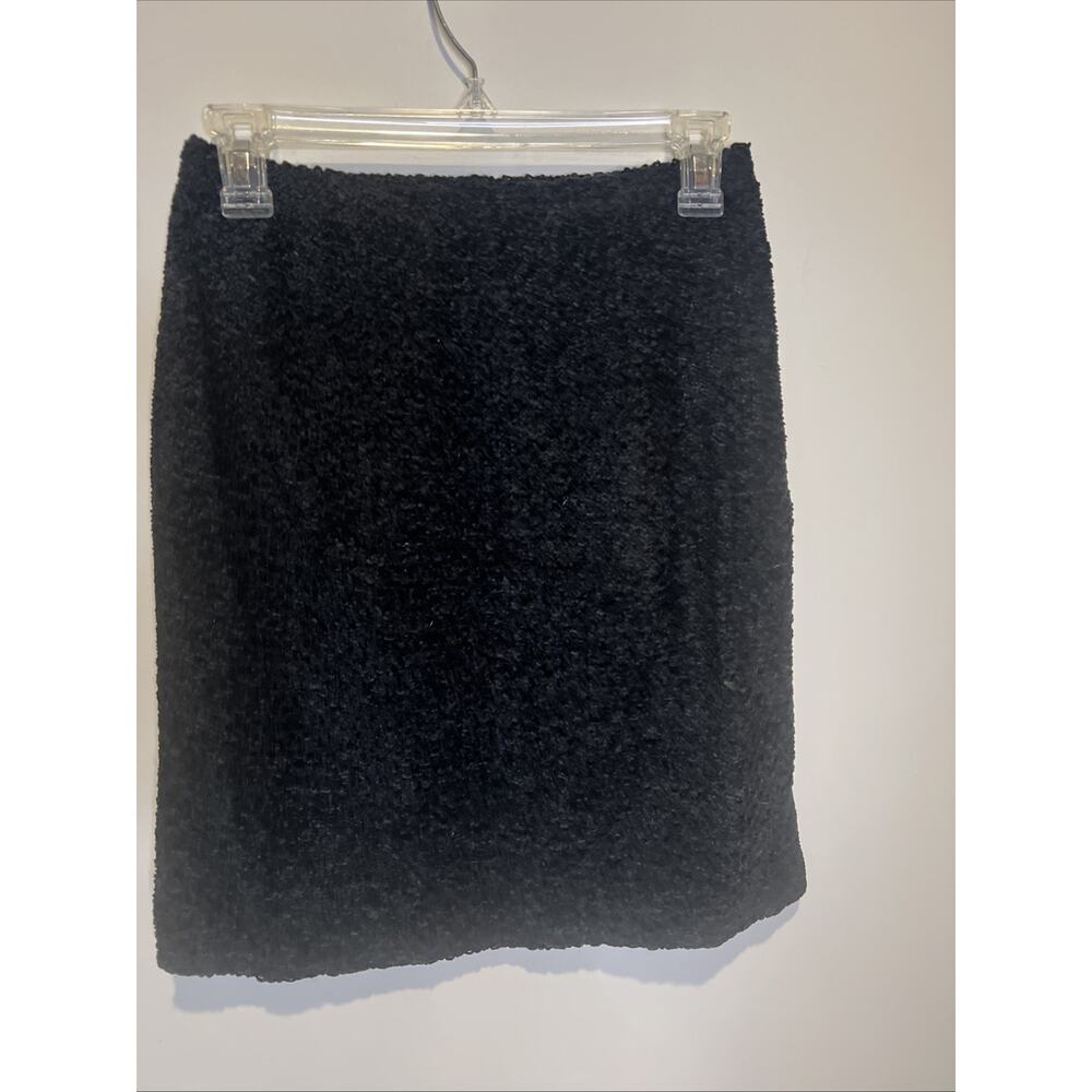 Vintage Monika Turtle Studio Philadelphia Xsmall Black Pencil Skirt Chenille